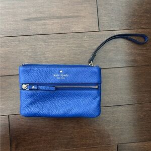 Kate Spade Royal Blue Leather Clutch